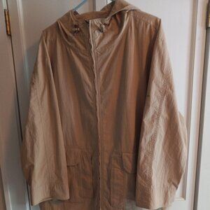 Womens Ralph Lauren Unlined All-Weather 3X Jacket Tan Hooded Unlined Spring Fall